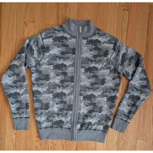 Peter Millar Mens Alpine Reversible Full-Zip Merino Wool Camo Cardigan S Gale